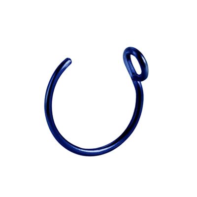 LALANG Lip Stud Earring Fake Nose Ring Reusable Fish Hook Lip Ring Non-Piercing Nose Ring Nose Nail Lip Clip Lip Nail (blue)