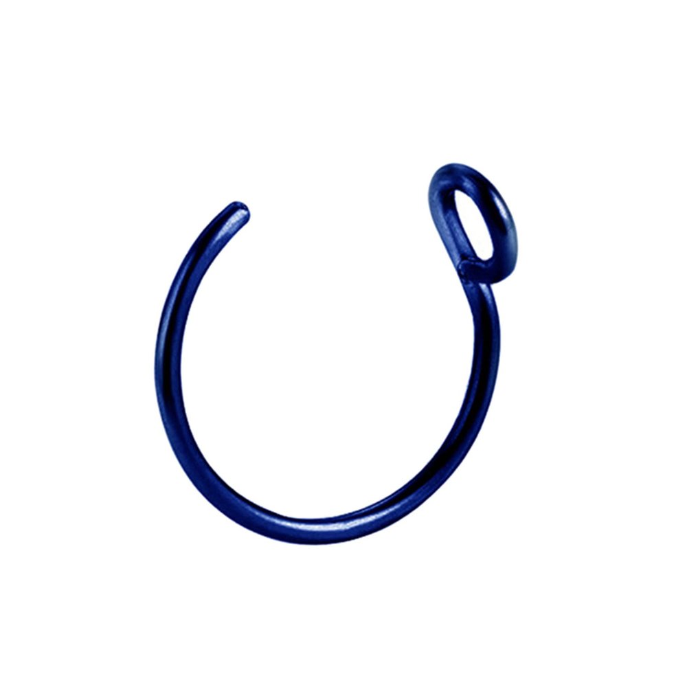 LALANG Lip Stud Earring Fake Nose Ring Reusable Fish Hook Lip Ring Non-Piercing Nose Ring Nose Nail Lip Clip Lip Nail (blue)