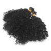 14 inch Short Curly I Tip Human Hair Extension Pre Bonded Brazilian Remy Hair Small Curly Microlinks Keratin Stick I Tip Hair For Black Women 100Strands 100g (18inch 100strands, #4(Dark Brown)) view 4