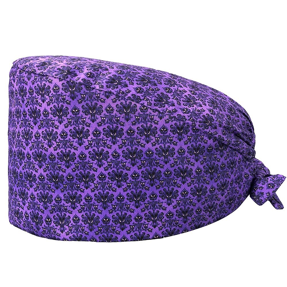 Adjustable Working Cap with Buttons Fashion Printed with Button and Sweatband Hair Head Covers Hats for Women/Men Blue