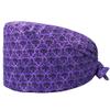 Adjustable Working Cap with Buttons Fashion Printed with Button and Sweatband Hair Head Covers Hats for Women/Men Blue view 1