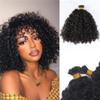 14 inch Short Curly I Tip Human Hair Extension Pre Bonded Brazilian Remy Hair Small Curly Microlinks Keratin Stick I Tip Hair For Black Women 100Strands 100g (18inch 100strands, #2(Darkest Brown)) view 1