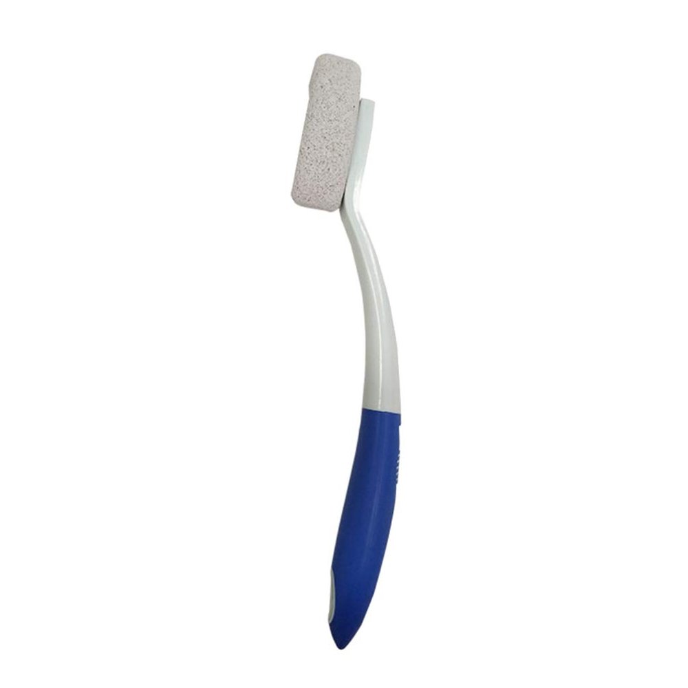 EXCEART Long Handle Foot Pumice Stone with Massage Bumps for Easy Exfoliation and Hard-to-Reach Areas Shower Foot Scrubber with Hanging Hole for Convenient Storage