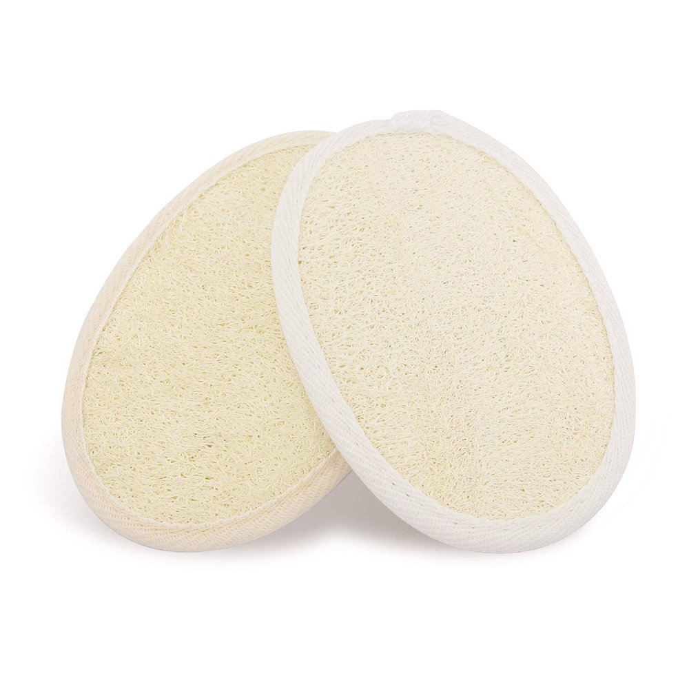 10 Pieces Loofah Sponge Pads Made with Natural Luffa for Bath and Shower