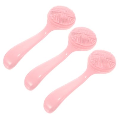 3pcs Face Brush Women Silicone Brush Facial Face Scrubber Face Cleaning Deep Cleaning Facial Cleansing