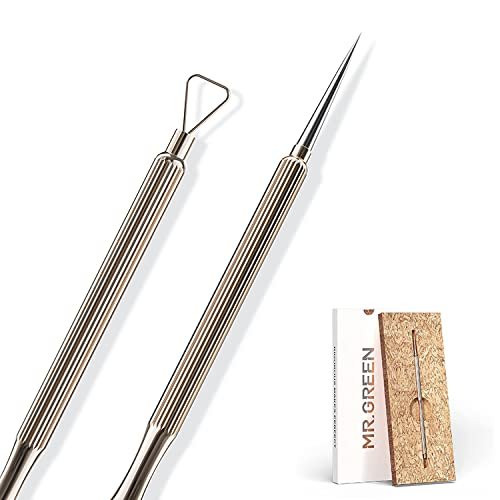 MR.GREEN Professional Blackhead Remover Tool,Pimple Popper Tool kit,Blemish Blackhead&Whitehead 2-in-1 Extraction Kit,Skin Tools for Face,Pimple Popper Needle