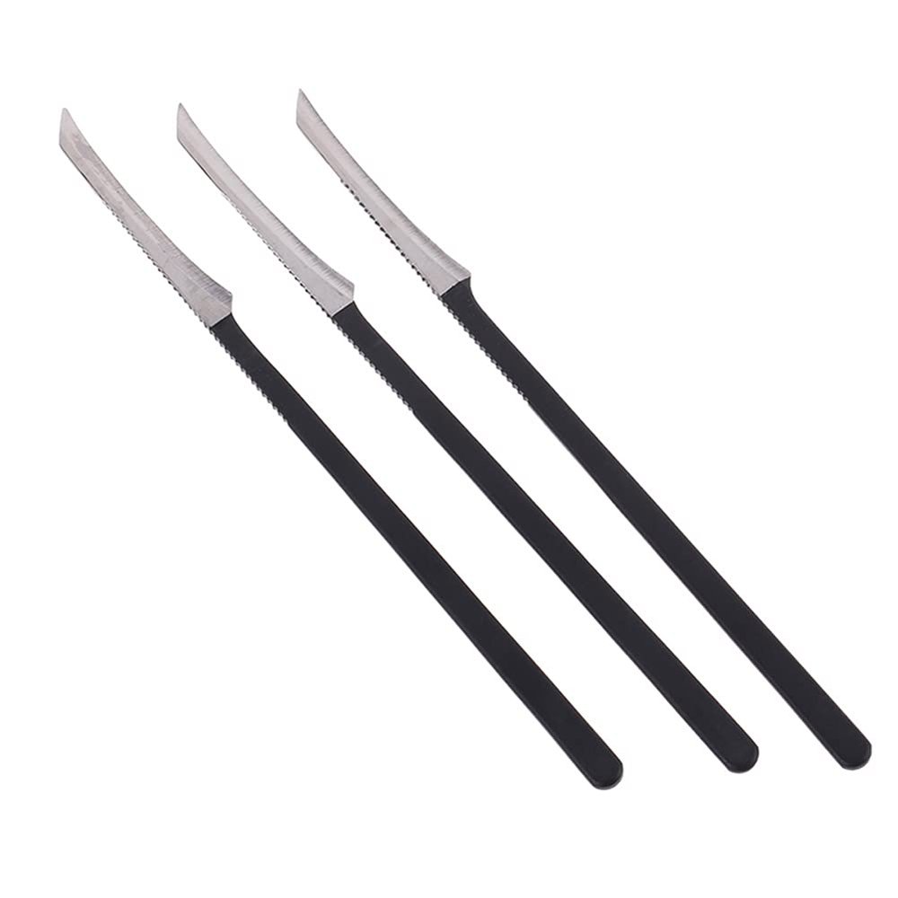 AKOAK 3 Pcs Stainless Steel Pedicure Knife Black Foot Scraper Toe Trimmer Hand Care File Callus Dead Skin Removal Scraper Professional Tool