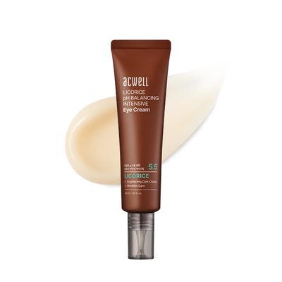 ACWELL Licorice pH Balancing Intensive Anti-Wrinkle Eye Cream 1.01 fl.oz. -For Dark Circles and Puffiness with Peptides and Licorice Water, Anti-aging Face Cream for Men and Women