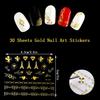 30 Sheets Gold Nail Art Stickers with 8 Sheets Butterfly Nail Art Stickers view 4
