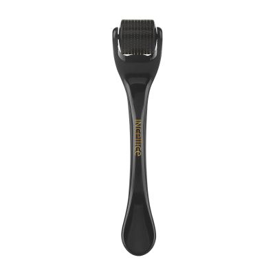 Derma Roller Titanium, Microneedling Roller with 540 Needles, Beard Roller, Micro Needle Roller for Men and Women Home Use - Jet Black