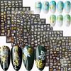 8 Sheets Gold Leaf Nail Art Stickers with 8 Sheets Butterfly Nail Art Stickers view 2