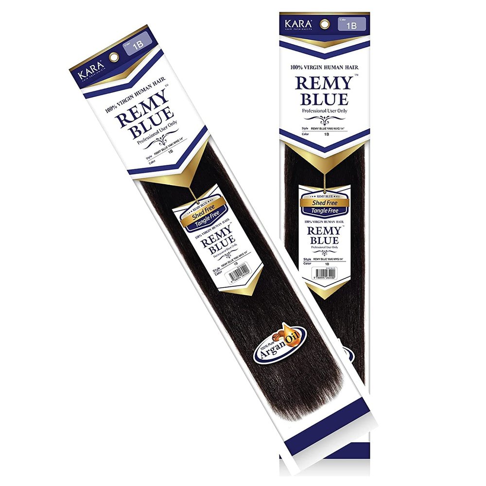 New Remy Yaky-Remy Blue 100% VIRGIN Human Hair Weave- Shed Free&Tangle Free (#1B, 10 packs of 2)