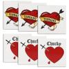 Pandecor Bride Heart Tiffany Heart Temporary Tattoos Stickers for Halloween Costume Cosplay (heart tattoos) view 1