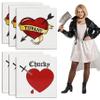 Pandecor Bride Heart Tiffany Heart Temporary Tattoos Stickers for Halloween Costume Cosplay (heart tattoos) view 2