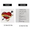 Pandecor Bride Heart Tiffany Heart Temporary Tattoos Stickers for Halloween Costume Cosplay (heart tattoos) view 3