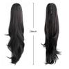 HSPJHTM Ponytail Extension,24" Black Claw Clip Hair Extensions for Women Straight Hair Piece Synthetic Wavy Pony Tail Halloween Fluffy Daily Use view 2