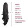 HSPJHTM Ponytail Extension,24" Black Claw Clip Hair Extensions for Women Straight Hair Piece Synthetic Wavy Pony Tail Halloween Fluffy Daily Use view 4