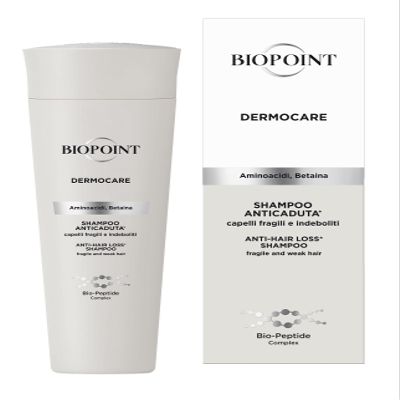 BIOPOINT Dermocare Anti-hair loss Shampoo 200 ml, 6.7 Fl Oz Made in Italy [italian import]