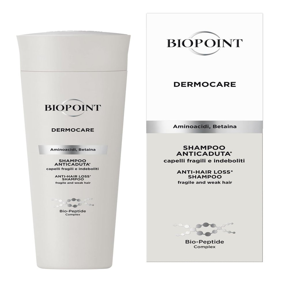 BIOPOINT Dermocare Anti-hair loss Shampoo 200 ml, 6.7 Fl Oz Made in Italy [italian import]