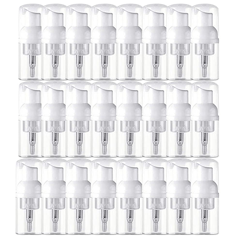 1 oz Mini Empty Foam Pump Bottle Refillable Clear Plastic Foam Mousse Pump Bottle Foaming Soap Pump Dispenser for Cleaning, Travel, Cosmetics Packaging24PCS, 30ML, Clear