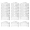 Cinaci 30 Pack 3 Inch White Clear Plastic French Hair Side Combs Wedding Bridal Veil Comb Fine Hair Slide Hair Clips Small Clear Barrettes Bun Holder with 23 Teeth DIY Headpieces Accessories for Women view 1