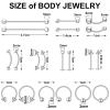 41 Pieces Body Piercing Tool Kit Include Septum Forceps Clamp Pliers 20 Pcs 316L Stainless Steel Piercing Needles and 20 Pcs Nose Ring Hoop Jewelry for Ear Lip Belly Navel Tongue (Classic Style) view 2
