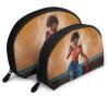 Dudietry Explosion Hair Girl3 Fashion Cosmetic Bags Portable Bag Clutch Pouch Beauty Case set Women Men Travel Purse with Zipper Handbag Organizer 2pcs view 1