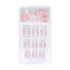 24PCS Nude Nails,French Nude Nails,Acrylic French Manicure Set,Short Press Full Cover Ballerina Artificial Nail Tips for Daily DIY Salon Not Easy to Scratch view 1