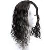 14" Handtied Wavy Curly Mono Topper Clip in Hair Topper Huaman Hair 10x12cm Medium Top Hairpieces for Women with Thinning Hair/Loss Hair Add Hair Volume Natural Black view 4