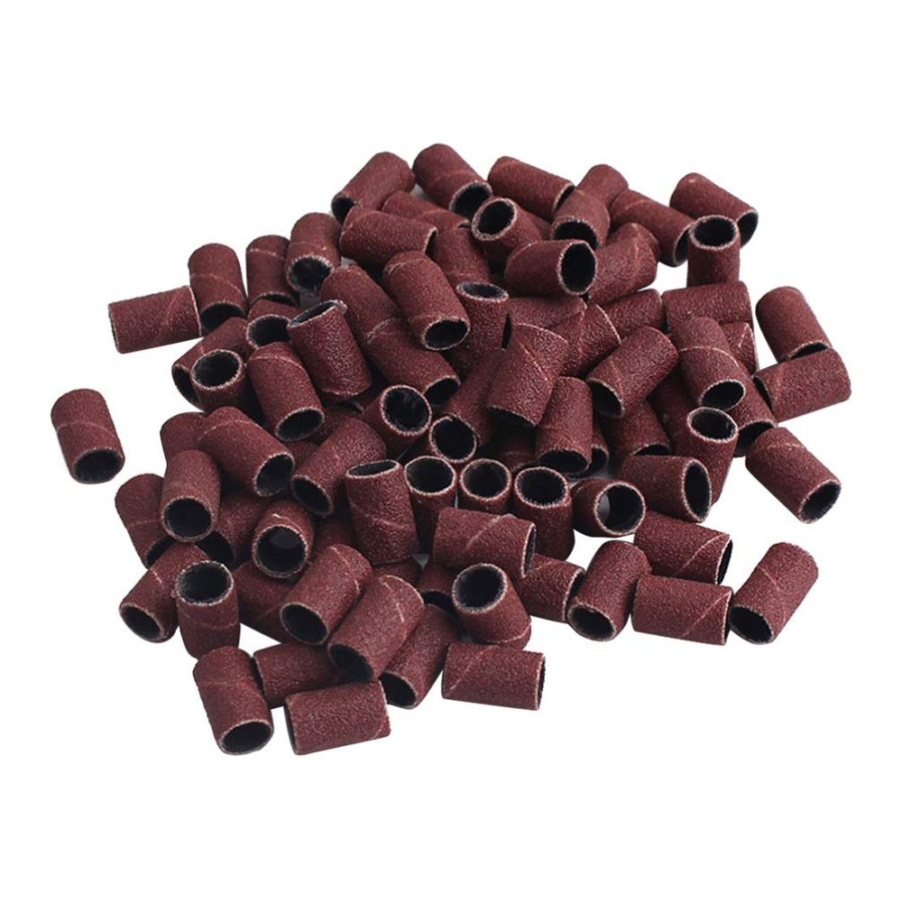Uonlytech Sanding Bands Nail Drill 200pcs Fine Sanding Bands Nail Tech Manicure Grinding Head
