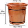 14.2 inch footbath footbath cedar wood sauna art footbath can soak and massage the feet to improve sleep view 2