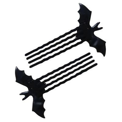 2pcs Quirky Hairpins Bat Haircombs Women Hair Combs Halloween Haircombs Party Haircombs
