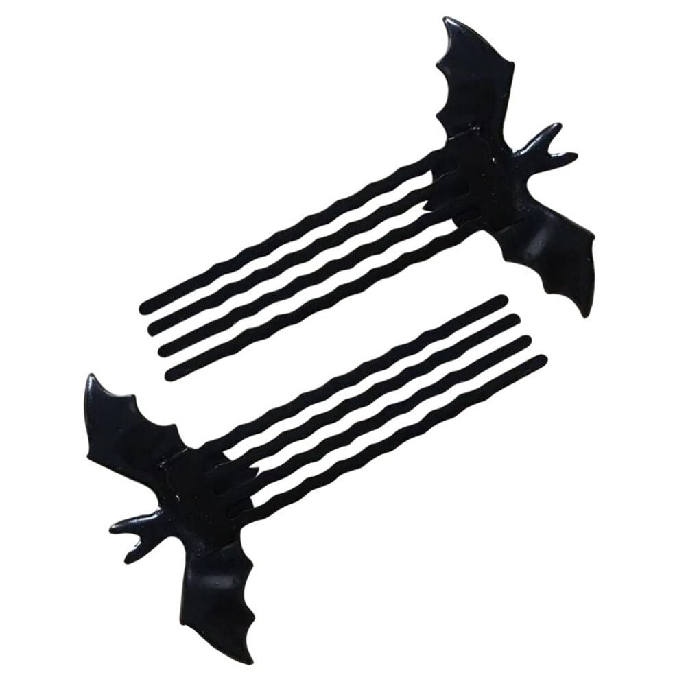 2pcs Quirky Hairpins Bat Haircombs Women Hair Combs Halloween Haircombs Party Haircombs