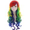 1pc Rainbow Hair Wig Holiday Cosplay Wig Synthetic s for Women Rainbow Color Hair Extension Long Wavy Cosplay Style Long Curls Hair Set Harajuku Style Miss view 1