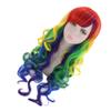 1pc Rainbow Hair Wig Holiday Cosplay Wig Synthetic s for Women Rainbow Color Hair Extension Long Wavy Cosplay Style Long Curls Hair Set Harajuku Style Miss view 4