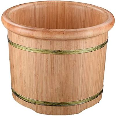 14.6in Foot Basin Feet Soaking Tub Cedar Wood Sauna Foot Spa Can Soak Massage Feet to Improve Sleep