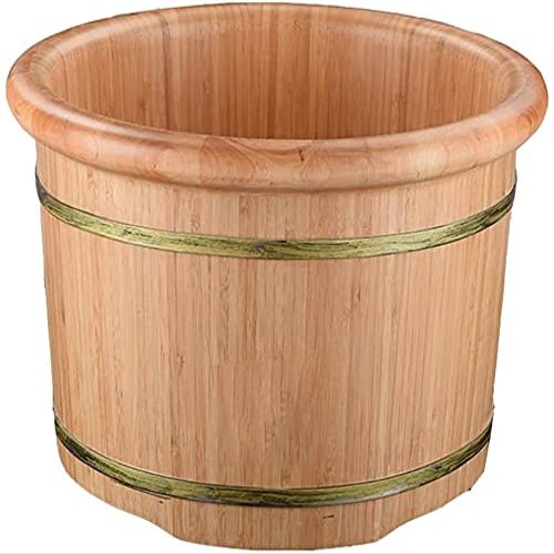 14.6in Foot Basin Feet Soaking Tub Cedar Wood Sauna Foot Spa Can Soak Massage Feet to Improve Sleep