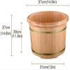 14.6in Foot Basin Feet Soaking Tub Cedar Wood Sauna Foot Spa Can Soak Massage Feet to Improve Sleep view 2