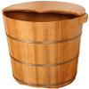 15.7in Foot Basin Feet Soaking Tub Oak Sauna Foot Tub Can Soak Massage Feet to Improve Sleep view 1
