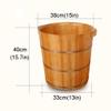 15.7in Foot Basin Feet Soaking Tub Oak Sauna Foot Tub Can Soak Massage Feet to Improve Sleep view 2