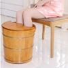 15.7in Foot Basin Feet Soaking Tub Oak Sauna Foot Tub Can Soak Massage Feet to Improve Sleep view 3
