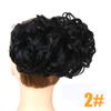 Elastic Net With Combs Curly Chignon Updo Cover Ponytail High Temperature Fiber Synthetic Black Brown Color Fake Hair Bun 2 view 2