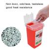 Disposal Containers Disposal Blade Container Barbershop Hair Salon Shaving Knife Blade Disposal Collect Box Approved for Home and Professional use(Red) view 2