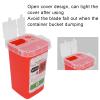 Disposal Containers Disposal Blade Container Barbershop Hair Salon Shaving Knife Blade Disposal Collect Box Approved for Home and Professional use(Red) view 3