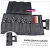Beaupretty Hair Stylist Scissor Organizer Pouch Portable Pu Leather Case for Barbershop Lightweight Scissor Holder for Hairdressers and Grooming The Go Compact Storage for Tools view 3