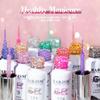 RARJSM Reflective Glitter Nail Art Gel Liner Flash Diamond Painted Gel Nail Polish 12 Colors 5ml Sparkle Silver Brown Hot Pink Green Black Pigment UV LED Soak off Curing Requires for Nail Design view 2