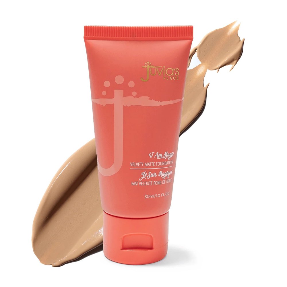Juvia's Place I Am Magic Velvety Matte Liquid Foundation 500 - Bogota - Medium Tan w/Warm Golden Undertone, Makeup Foundation Full Coverage, Lightweight, Long Wear, Velvety Matte Finish