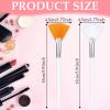 24 Pcs Fan Brush Facial Mask Brush Soft Fan Face Makeup Tools Acid Applicator Esthetician Cosmetic Tools for Mud Clay Mask, Makeup Peel(White, Yellow) view 2