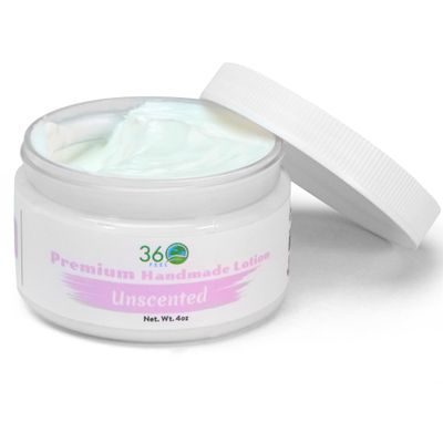 360Feel Unsented Body Lotion - Hydrates with Coconut & Olive Oil, Plant-Based, Non-Greasy, Sensitive Skin, All Day Use