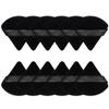 Pimoys 12 Pieces Powder Puff Face Triangle Makeup Sponge for Loose Powder Setting Powder Velour Foundation Blender Sponge Beauty Makeup Tool, Black view 1